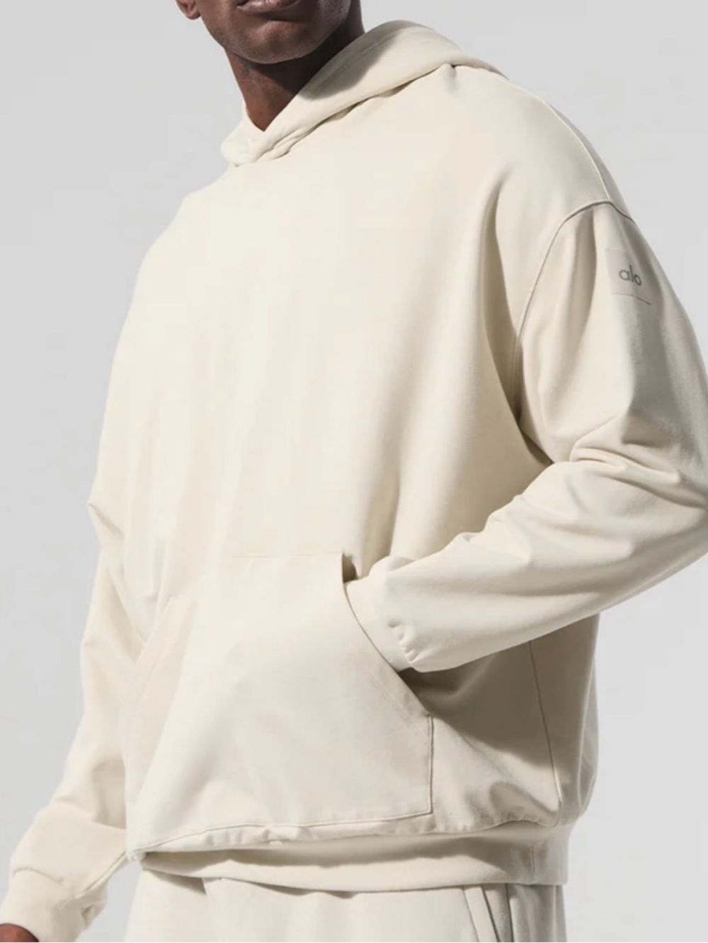 ALO Men's Double Take Hoodie Bone